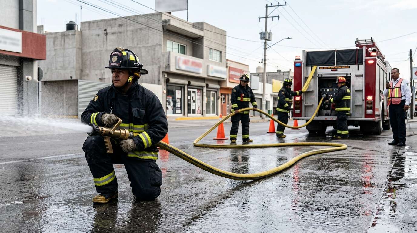 Chiflón de Tres Pasos: Chorro, Niebla y Cierre — Combate Contra Incendios | MESECI